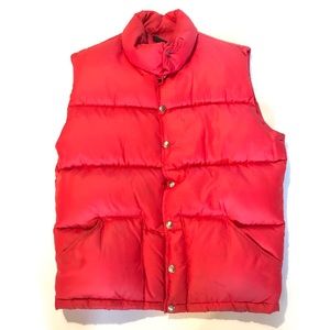 Vintage The North Face Vest color red